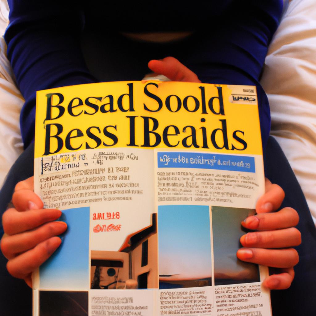 Person reading bed and breakfast guide